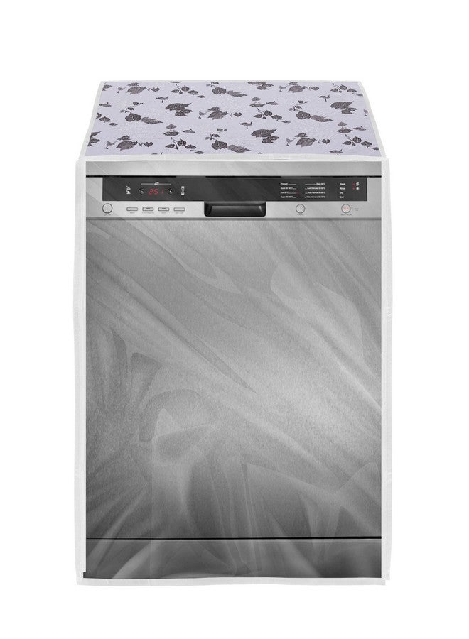 Vintage Pro غطاء غسالة الصحون برو عتيق مناسب لـ IFB من 12 و 13 و 14 و 15 إعداد مكان (63X63X81 سم، نصف أبيض ورمادي) - Image 5