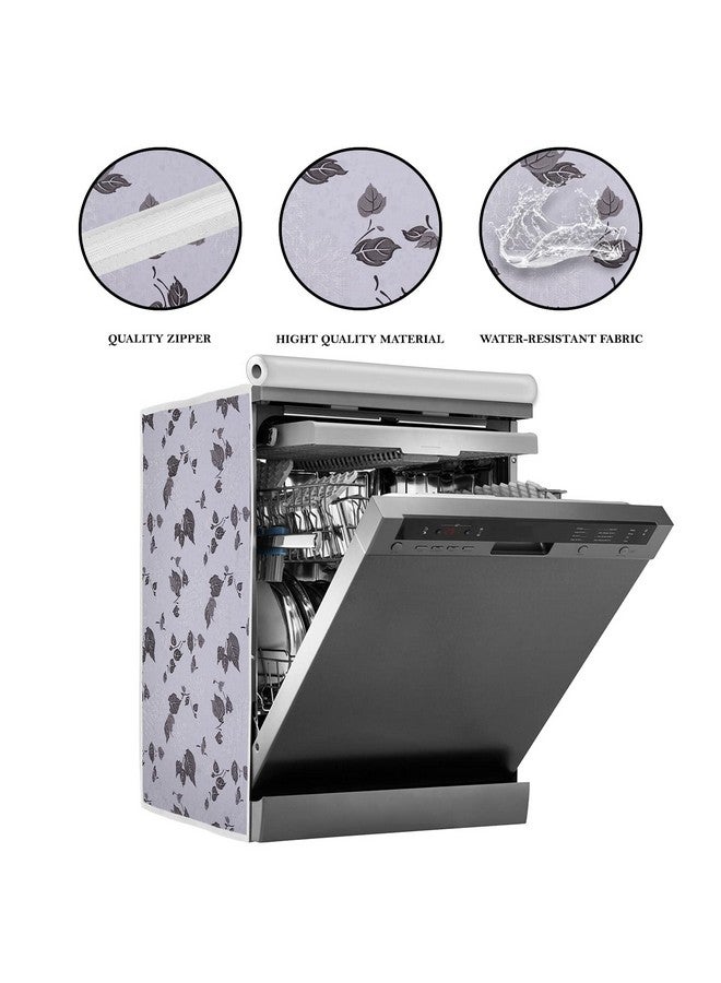 Vintage Pro غطاء غسالة الصحون برو عتيق مناسب لـ IFB من 12 و 13 و 14 و 15 إعداد مكان (63X63X81 سم، نصف أبيض ورمادي) - Image 2