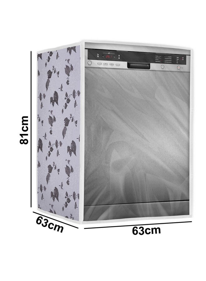 Vintage Pro غطاء غسالة الصحون برو عتيق مناسب لـ IFB من 12 و 13 و 14 و 15 إعداد مكان (63X63X81 سم، نصف أبيض ورمادي) - Image 4