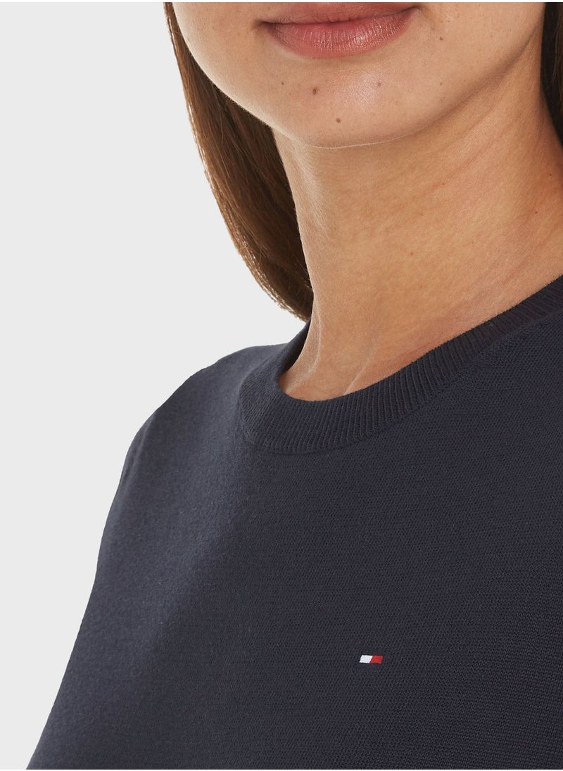 TOMMY HILFIGER - Crew Neck Logo T-Shirt - Image 1