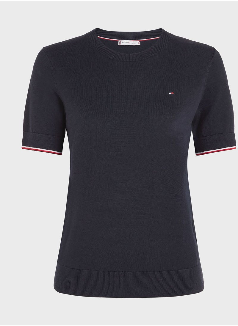 TOMMY HILFIGER - Crew Neck Logo T-Shirt - Image 1