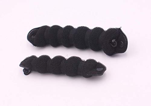 ASTRQLE Set of 3 Magic Hair Styling Styler Hot Hair Donut Bun Ring Styler Maker 1 large2 small Black - Image 5