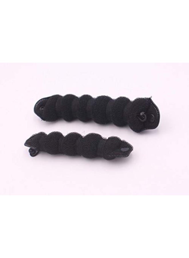 ASTRQLE Set of 3 Magic Hair Styling Styler Hot Hair Donut Bun Ring Styler Maker 1 large2 small Black - Image 4