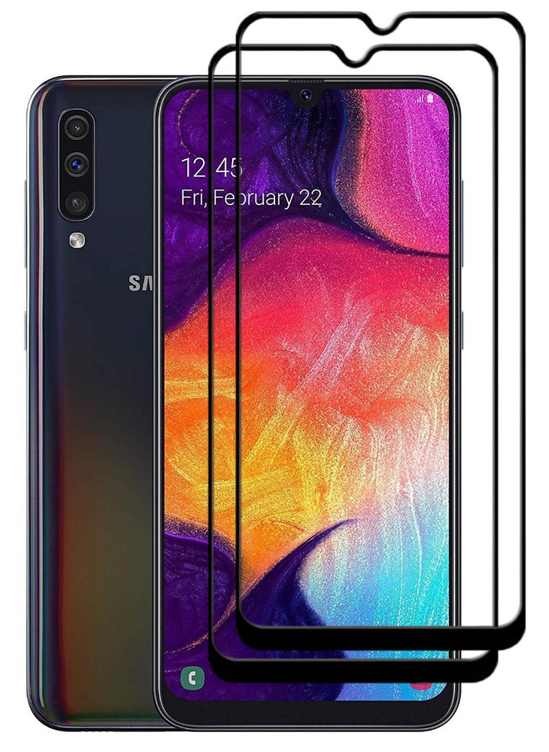 ACLIX 2 Pieces Antistatic ESD Dustproof Premium Quality High Definition Tempered Glass Screen Protector Designed For Samsung Galaxy A50 - Image 1