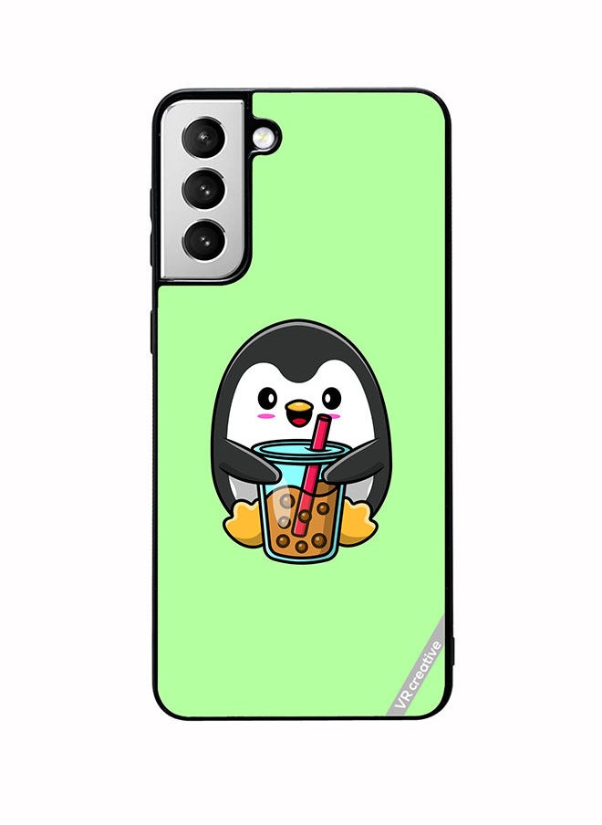 VR CREATIVE Protective Case Cover For Samsung Galaxy S22 Plus 5G Penguine Cola Design Multicolour  - Image 1