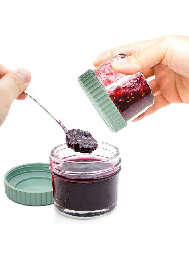 Youngever Glass Baby Food Storage, 4 Ounce Stackable Baby Food Glass Containers with Airtight Lids, Glass Jars with Lids, 8 Urban Colors (8 Sets) - Image 3