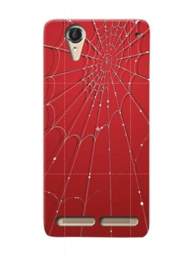 غطاء حماية واقٍ بنقش شبكة العنكبوت لهاتف سوني إكسبيريا T2 أحمر