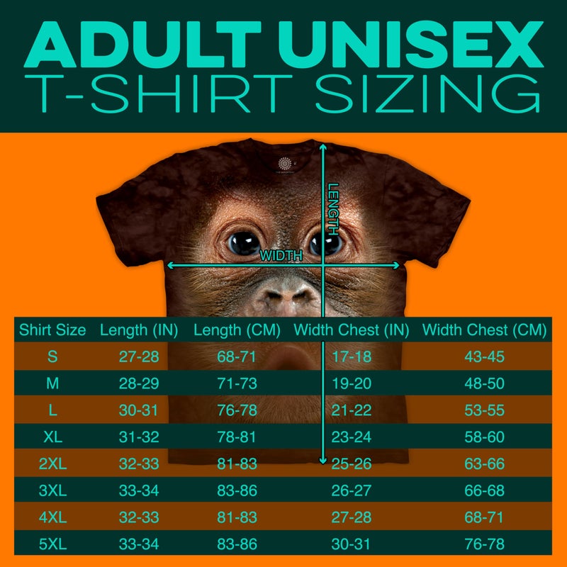 The Mountain Big Face Baby Orangutan Adult T-Shirt, Brown, XL - Image 3