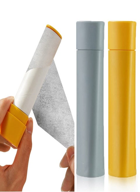 Mini Lint Roller for Clothes, 2 Pcs 80 Sheets Portable Lint Roller for Pet Hair, Clothes, Sofa, Car, and Carpet, Travel Size Household Tearable Roller Hair Removal Brush