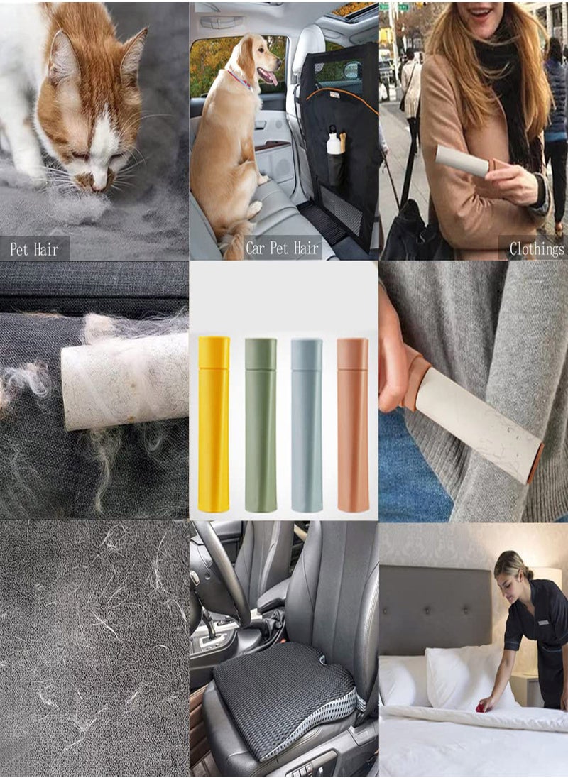 Mini Lint Roller for Clothes, 2 Pcs 80 Sheets Portable Lint Roller for Pet Hair, Clothes, Sofa, Car, and Carpet, Travel Size Household Tearable Roller Hair Removal Brush