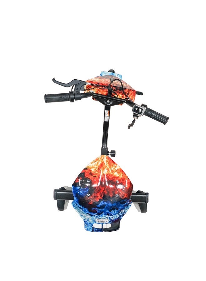 كروني سيارة دريفت للأطفال Jl009 مقاس 8 بوصات على شكل حرف V، محرك 250 واط، بطارية 36 فولت، 3 سرعات، نظام امتصاص الصدمات، سكوتر كهربائي ثلاثي العجلات، إضاءة LED، عجلات دريفت سلسة، سرعة قصوى 18 كم/ساعة، لعبة دريفت كهربائية خفيفة الوزن، تحكم سهل للمبتدئين، حركة دريفت ممتعة، مثالية للأطفال الذين يحبون الدريفت والسباق والمناورة بأسلوب السكوتر، مكبر صوت بلوتوث، عجلات دريفت سلسة، مدى 7-10 كم، لعبة دريفت خفيفة الوزن مع معدات أمان - Jl009 أحمر وأزرق ناري - Image 4