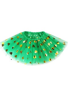 Kakaco Kakaco St. Patrick's Day Tutu Skirt Green Shamrock Tulle Tutus Irish Festival Tutu Costume for Women and Girls  - Image 1