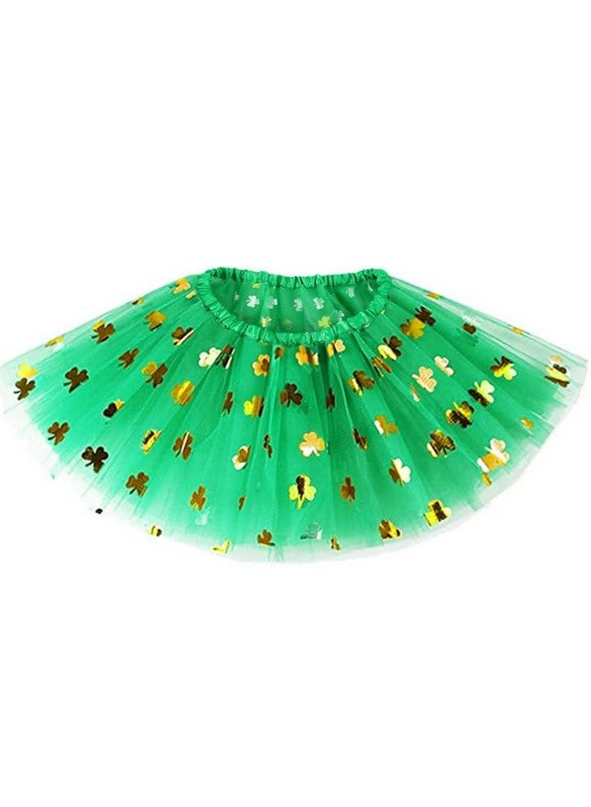 Kakaco St. Patrick's Day Tutu Skirt Green Shamrock Tulle Tutus Irish Festival Tutu Costume for Women and Girls - Image 1