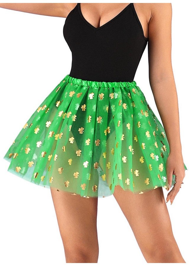 Kakaco St. Patrick's Day Tutu Skirt Green Shamrock Tulle Tutus Irish Festival Tutu Costume for Women and Girls - Image 3