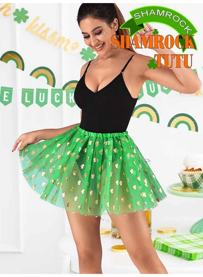 Kakaco St. Patrick's Day Tutu Skirt Green Shamrock Tulle Tutus Irish Festival Tutu Costume for Women and Girls - Image 2