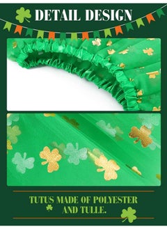 Kakaco Kakaco St. Patrick's Day Tutu Skirt Green Shamrock Tulle Tutus Irish Festival Tutu Costume for Women and Girls  - Image 4