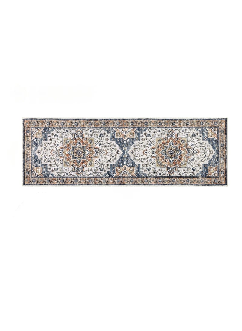 【Bohemian Vintage Rug】Non-Slip Hallway & Living Room Carpet | 50*160cm Anti-Wear Bedside Rug with Stain-Resistant Polyester | Easy Clean Home Decor Floor Mat - Image 1