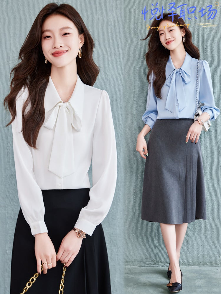 Professional White Shirt Female Autumn Civil Servant Ugc Teacher College Student Unit Interview Work Dress Suit Female - Image 2