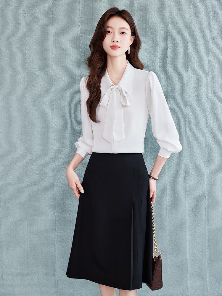 Professional White Shirt Female Autumn Civil Servant Ugc Teacher College Student Unit Interview Work Dress Suit Female - Image 3