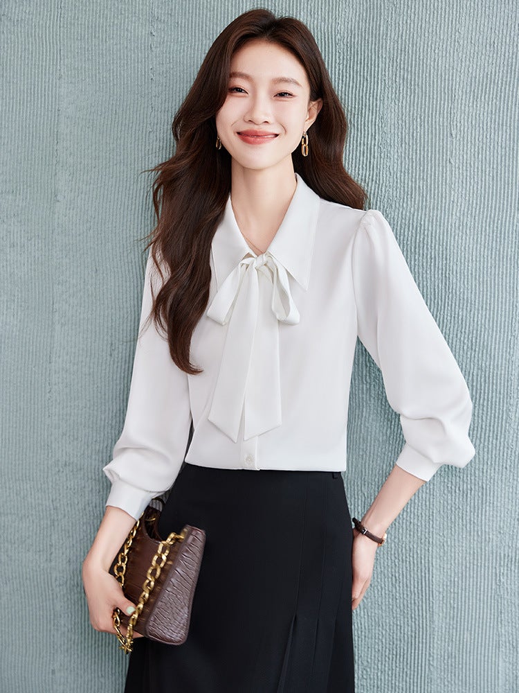 Professional White Shirt Female Autumn Civil Servant Ugc Teacher College Student Unit Interview Work Dress Suit Female - Image 4