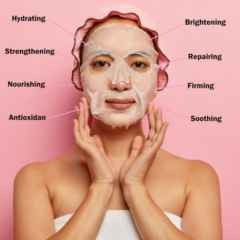 Meleell 40 Pack Collagen Face Masks Skincare Bulk for All Skin Types,Hydrating Spa Sheet Mask for Sensitive Skin, Facial Mask Sets For Women Skin Care,Hydrating Face Mask Gifts Set for Teen Girls - Image 5