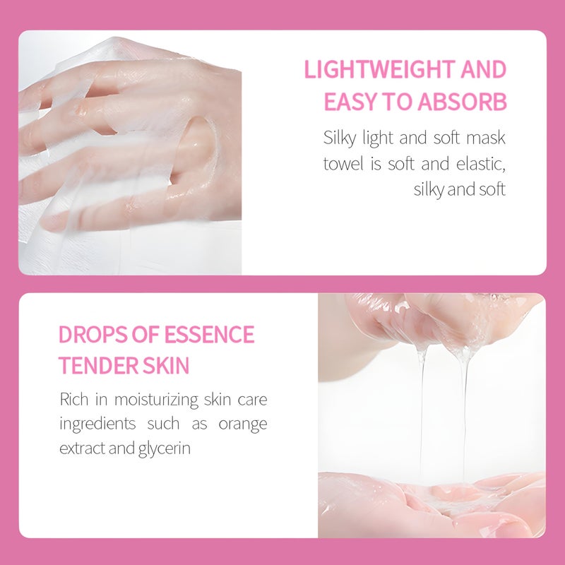 Meleell 40 Pack Collagen Face Masks Skincare Bulk for All Skin Types,Hydrating Spa Sheet Mask for Sensitive Skin, Facial Mask Sets For Women Skin Care,Hydrating Face Mask Gifts Set for Teen Girls - Image 4