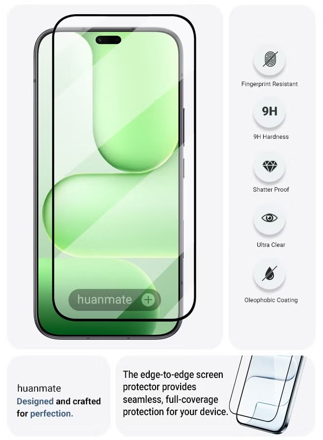 يويو تيك واقي شاشة لهاتف Honor 600 Lite 5G - زجاج مقسّى (Tempered Glass) عالي الجودة يغطي الشاشة بالكامل، يمنع تكون الفقاعات ويمتد من الحافة إلى الحافة، حساس للمس، ومضاد للتوهج؛ مخصص لهاتف Honor 600 Lite (مقاس 6.6 بوصة، إصدار 2026). - Image 4