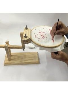 Embroiderymaterial Embroiderymaterial Embroidery Kit to Practice Aari, Zardosi, Tambour & Luneville Hand Embroidery. Hoop Stand Included. 17 Types of Embroidery Supplies.,Paper  - Image 2