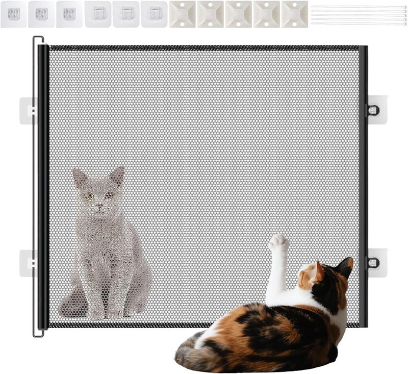 Pet Gate Retractable | Screen Barrier Gate for Pet,Indoor Puppy Guard,for Door Frame Porch Patio Stairs Balcony Driveway Garage Hallway Fence - Image 1
