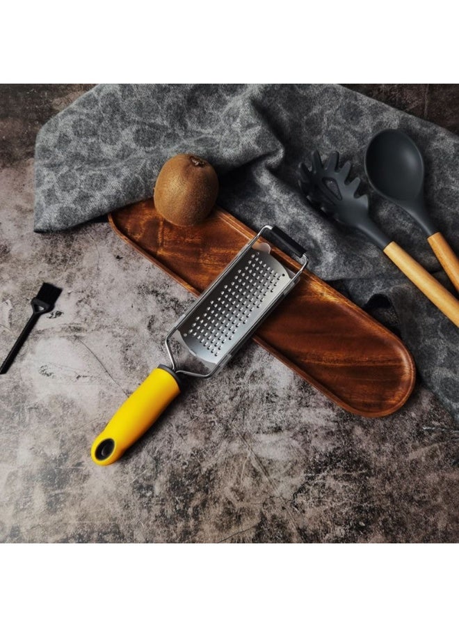 NOVOLAN Cheese Grater 304 Stainless Steel Multi-Functional Wide-Board Cheese Grater Cheese Chocolate Scraper Lemon Peel Grater, Wide Grating Surface Dishwasher Safe Silicone Non-Slip Mat Ergonomic - Image 5