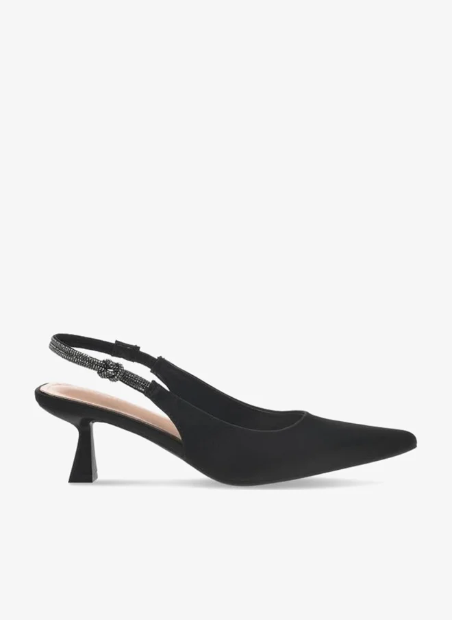 سيليست Women Kitten Heel Slingback Shoes Ramadan Collections