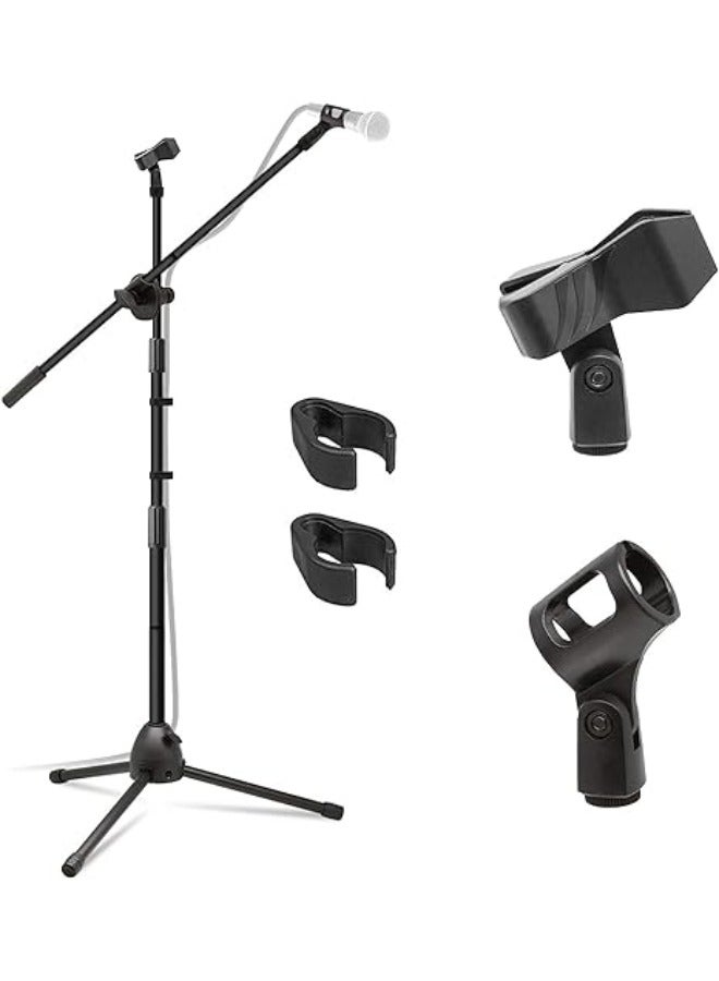 DEVICE OF URBAN INFOTECH Boom Mic Stand Dual Clip Holder Boom Arm For Mic Microphone Suspension Stand for Stage Studio Home - Image 1