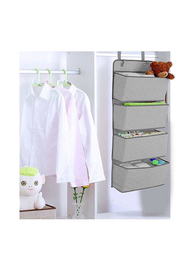 NIBEMINENT Houseware Hanging Wall Closet Storage Organizer Bag Grey 33 x 9 91centimeter  - Image 2