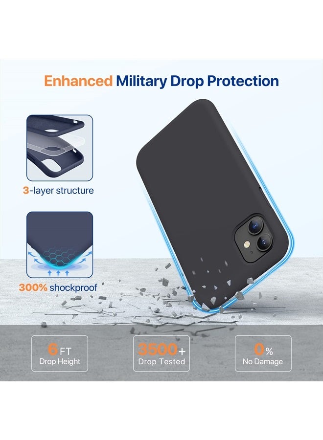 Miracase Liquid Silicone Phone Case Compatible with iPhone 11 6.1 inch(2019), Gel Rubber Full Body Protection Cover Case Drop Protection Case (Black) - Image 4