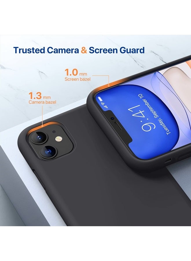 Miracase Liquid Silicone Phone Case Compatible with iPhone 11 6.1 inch(2019), Gel Rubber Full Body Protection Cover Case Drop Protection Case (Black) - Image 5