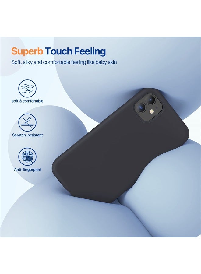 Miracase Liquid Silicone Phone Case Compatible with iPhone 11 6.1 inch(2019), Gel Rubber Full Body Protection Cover Case Drop Protection Case (Black) - Image 3