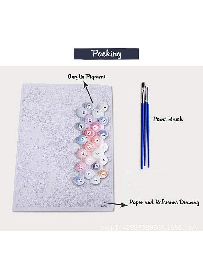 HASTHIP مجموعة الرسم بالأرقام للبالغين من HASTHIP، مجموعة رسم زيتية افعلها بنفسك للبالغين، فن قماش مطبوع مسبقًا لتزيين المنزل، مناسبة للمبتدئين، متعددة الألوان - Image 5