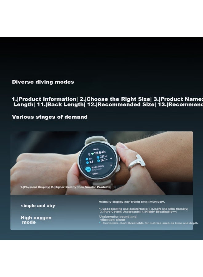 Suunto Ocean Multifunctional Diving Watch, Heart Rate And Blood Oxygen Monitoring, Swimming And Outdoor Sports Watch, Birthday Gift, Steel Obsidian Black - Image 4