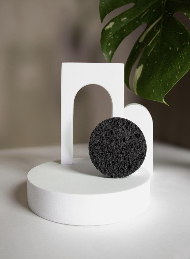 Facial cleansing sponge, 50-Count Bamboo Charcoal-Infused Compressed Cellulose Sponges, 100% Natural Wood Pulp, Biodegradable Exfoliating Spa Sponge, Makeup Remover, Anti-Bacterial - Image 4