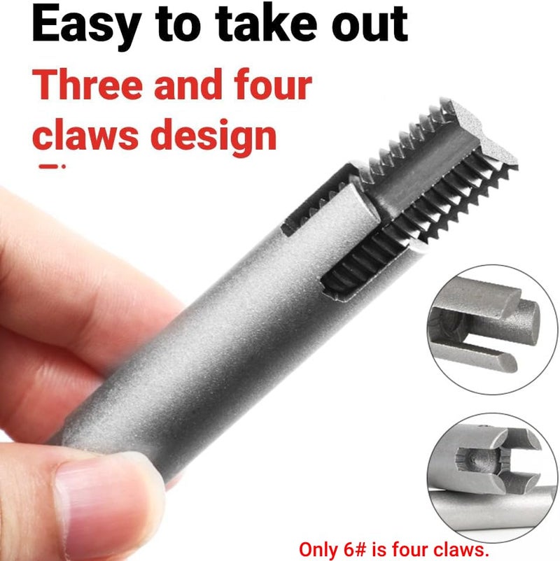 LiebeWH Steel Broken Head Taps Extractor, Screw Remover Stripped Screw Tap Extractor Set for Everyday Home Repair Work(6 Pcs) - Image 3