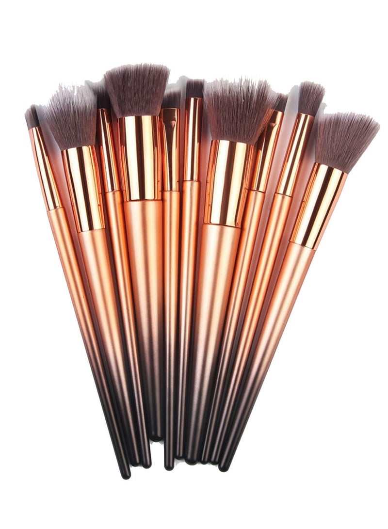 NIBEMINENT 10-Piece Professional Makeup Brush Set Multicolour - Image 1