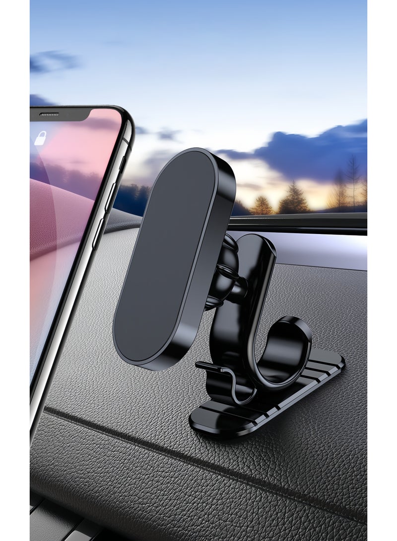 حامل الهاتف المغناطيسي للسيارة ، تركيب كوب امتصاص ، دوران زاوية متعددة ، بما في ذلك ملصقات المرآة والأوراق المغناطيسية لسهولة التركيب - Image 1