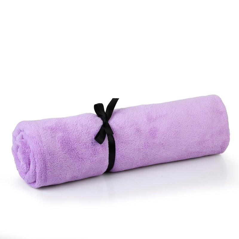 Glivary Microfiber 300 TC Large Bath Towels 70X140 Extra Soft Plush Quick Dry High Absorbency Large Size Towels For Bathing Puple Purple - Image 2
