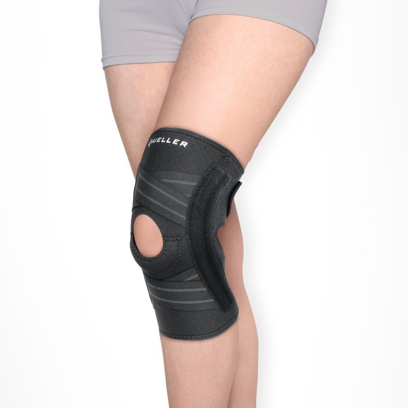 MUELLER Sports Medicine Self Adjusting Knee Stabilizer, Knee Pain Relief Support for Men and Women, Ideal for Arthritis, Sprains, Black, One Size - Image 2