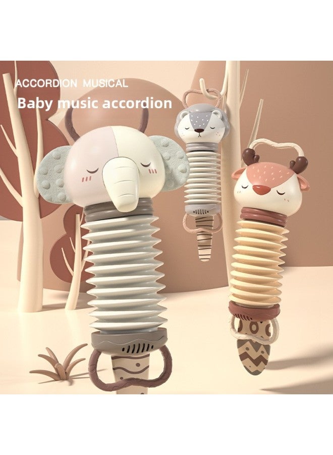 Elk Accordion Baby's Hand-held Soothing Toy Early Education Educational Simulation Musical Instrument Music 1-3 Years Old Exercise Small Hands-Color:Elk [pion/music/ring Paper] Opp Bag - Image 3