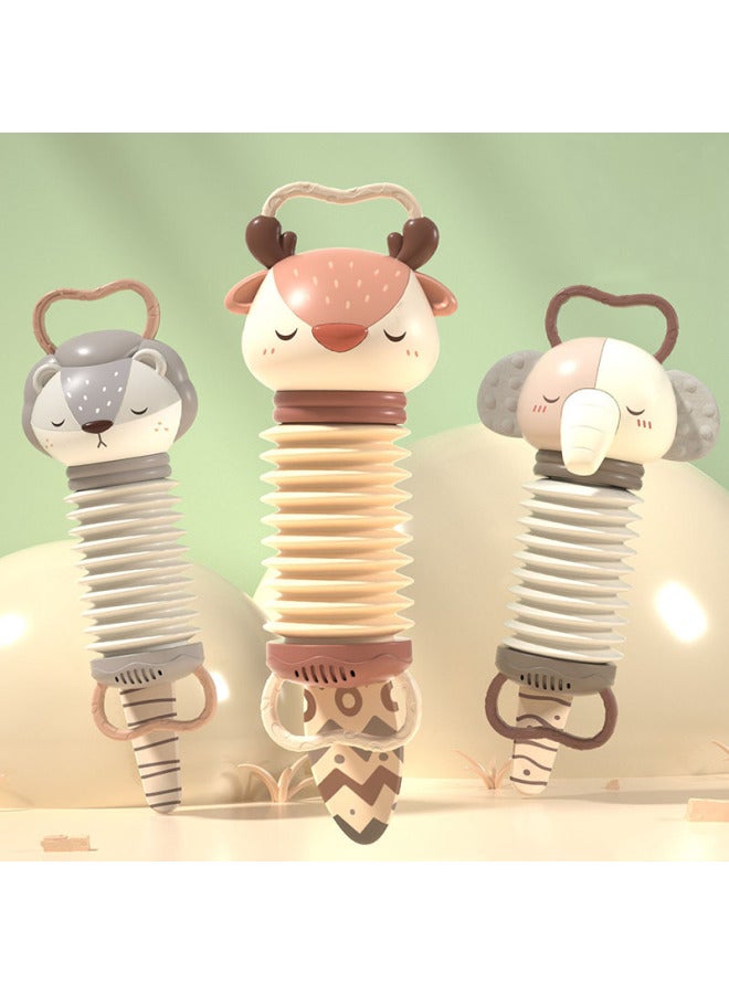 Elk Accordion Baby's Hand-held Soothing Toy Early Education Educational Simulation Musical Instrument Music 1-3 Years Old Exercise Small Hands-Color:Elk [pion/music/ring Paper] Opp Bag - Image 2