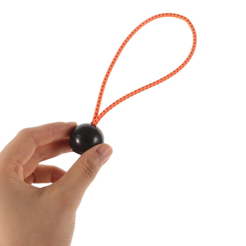 Orange Black Dot Elastic Bungee Cords with Plastic Balls 6 Inch Tent Tie Down Ropes for Camping Outdoor Canopy - Image 5