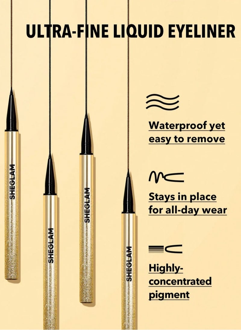 SHEGLAM Line & Definewaterproof Liquid Eyeliner Black - Image 3