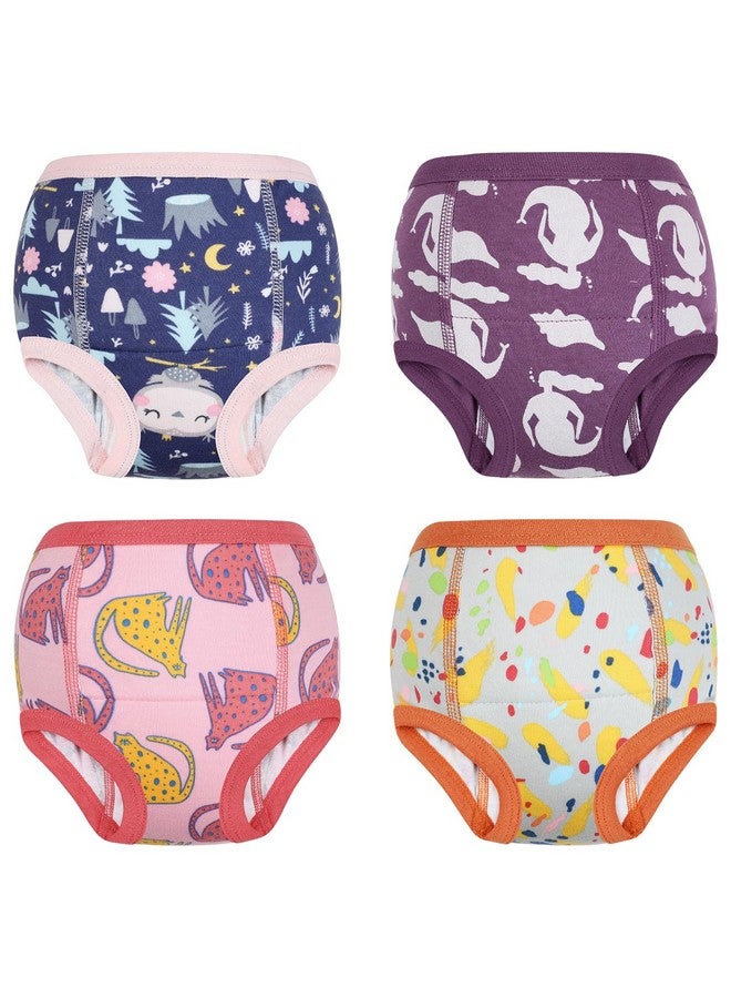 MooMoo Baby Absorbent Training Underwear 4 Packs Toddler Potty Training Pants For Boys And Girls-Cotton 2T - Image 1