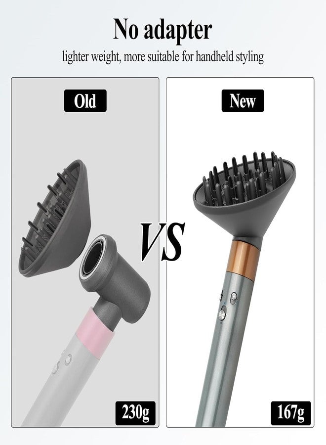 SWAZVAC Hair Diffuser Curl Attachment for Dyson Airwrap, HS01 HS05 Models, Wave Mode,Grey - Image 3